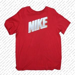 Red Nike Retro Lego Print T-Shirt
